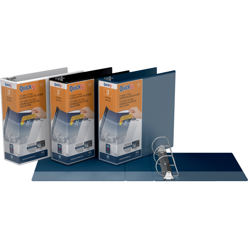 Davis Group QuickFit® View D-Ring Binder 3" Black