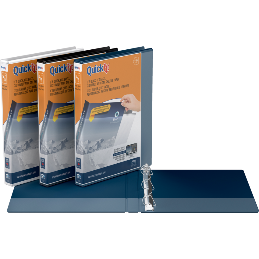 Davis Group QuickFit® View D-Ring Binder 5/8" Navy Blue