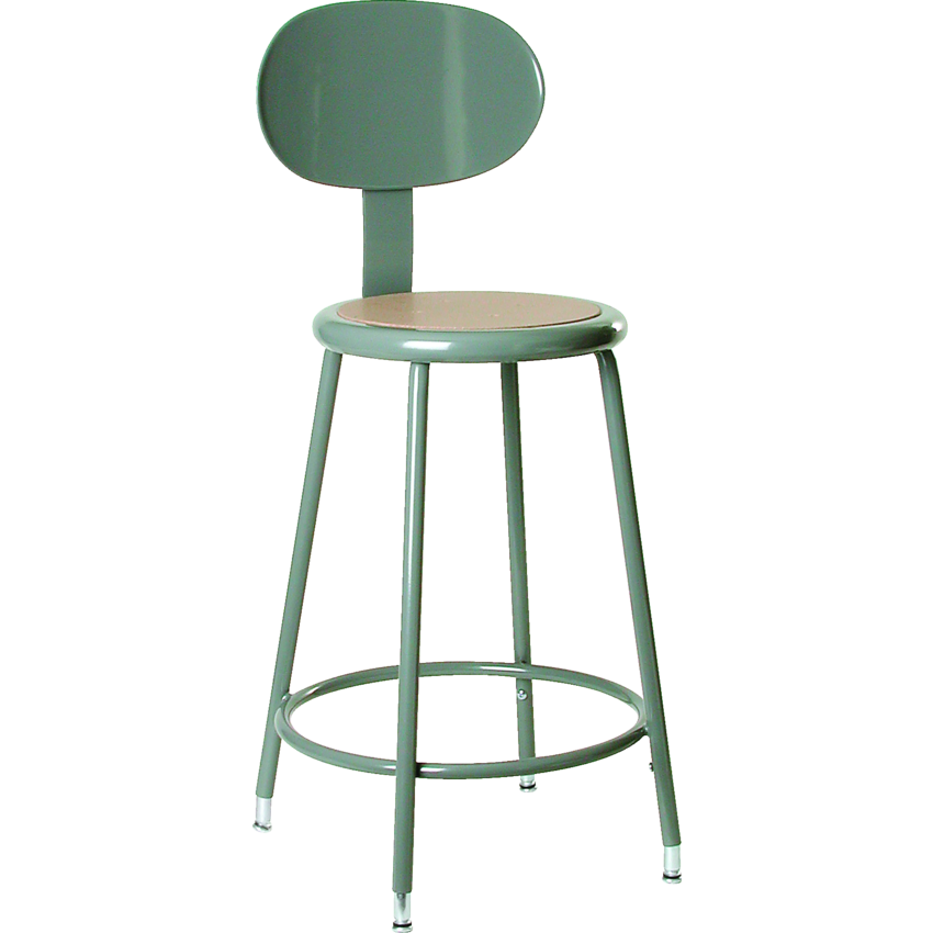 Mur-Van Adjustable Height Stool 25-33"H Royal Grey