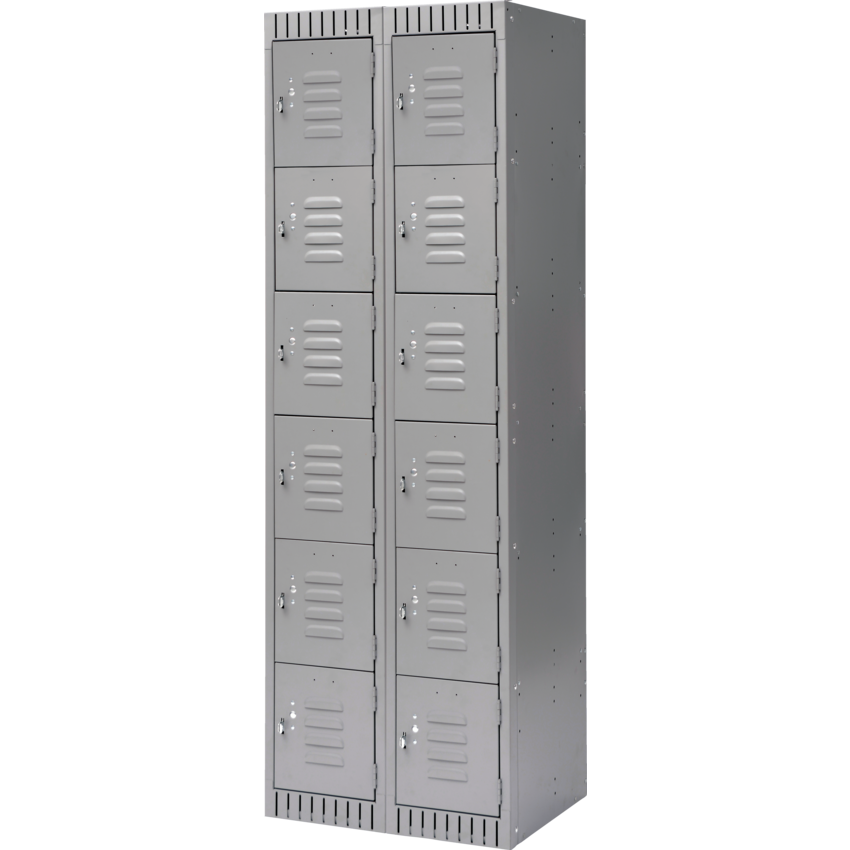 Kleton® RTA Steel Locker Lockerettes Basic Bank of 2 Grey
