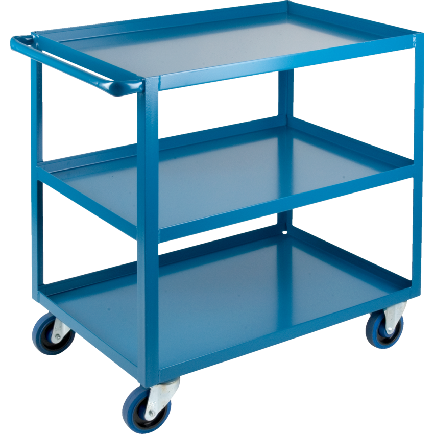 Kleton® Heavy Duty Shelf Truck 3 Shelves 24"W x 39"D x 36"H Blue