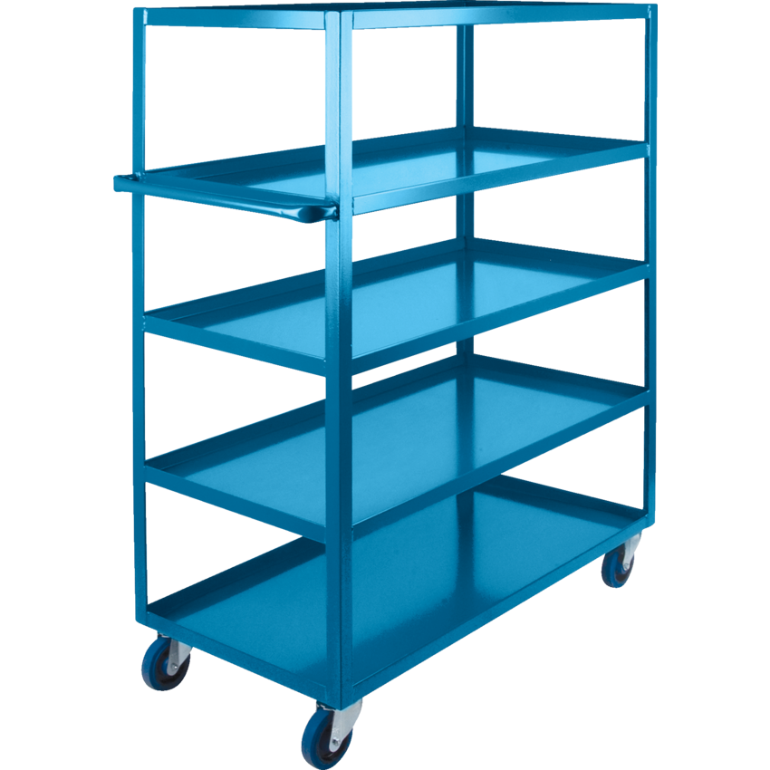 Kleton® Heavy-Duty Shelf Truck 5 Shelves 24"W x 51"D x 61"H Blue