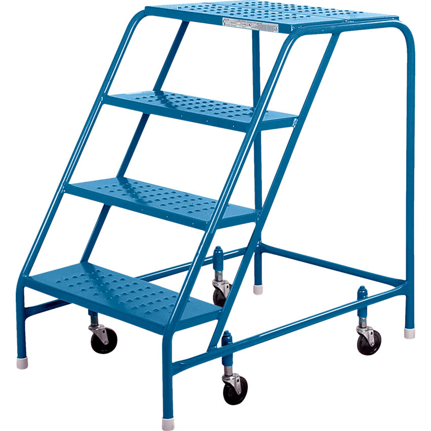 Kleton® Rolling Step Ladder 4-Step Without Handrail