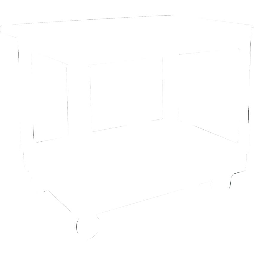 Kleton® Plastic Flat Shelf Utility Service Cart