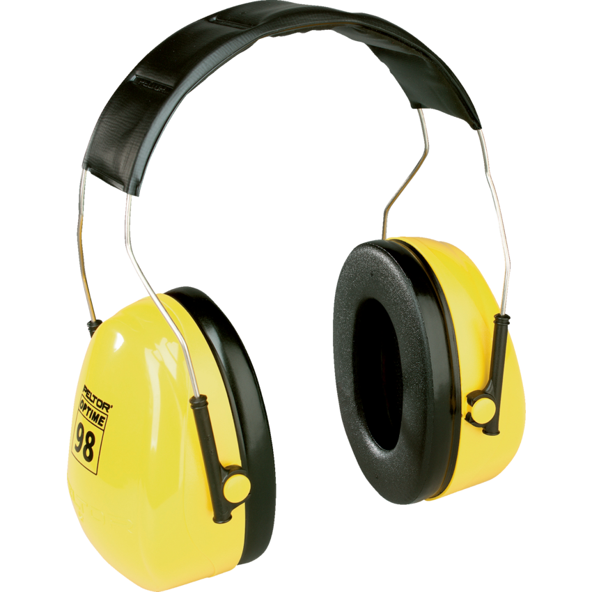 3M™ Peltor™ Optime™ 98 Series Earmuffs Rated NRR 25 dB Yellow