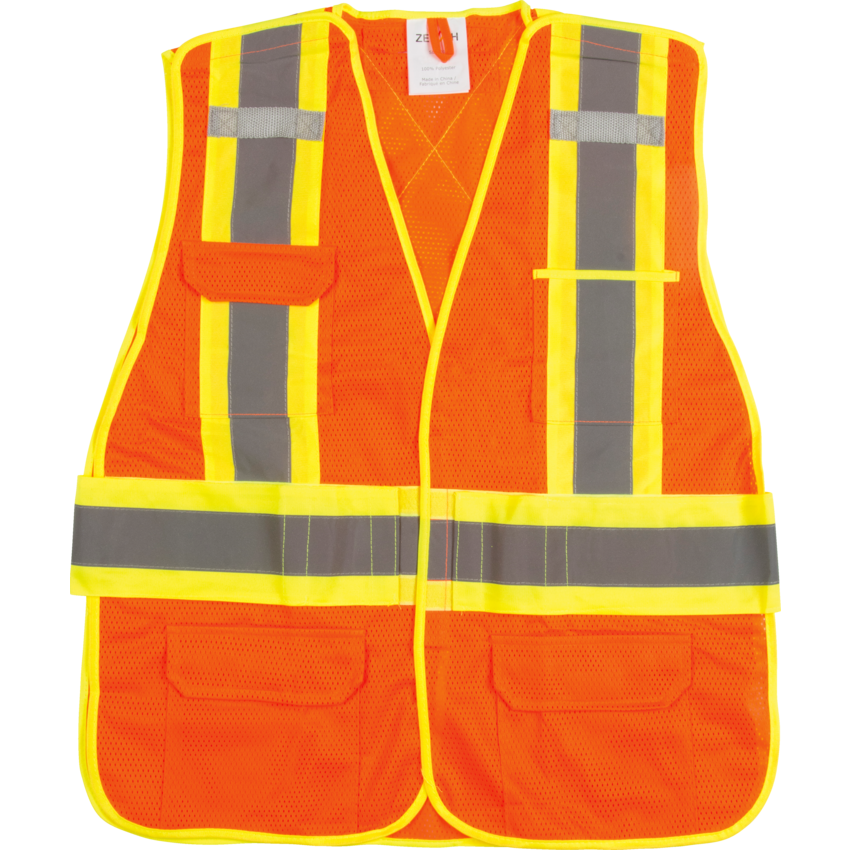 Zenith® High Visibility Surveyor Vest Medium Orange