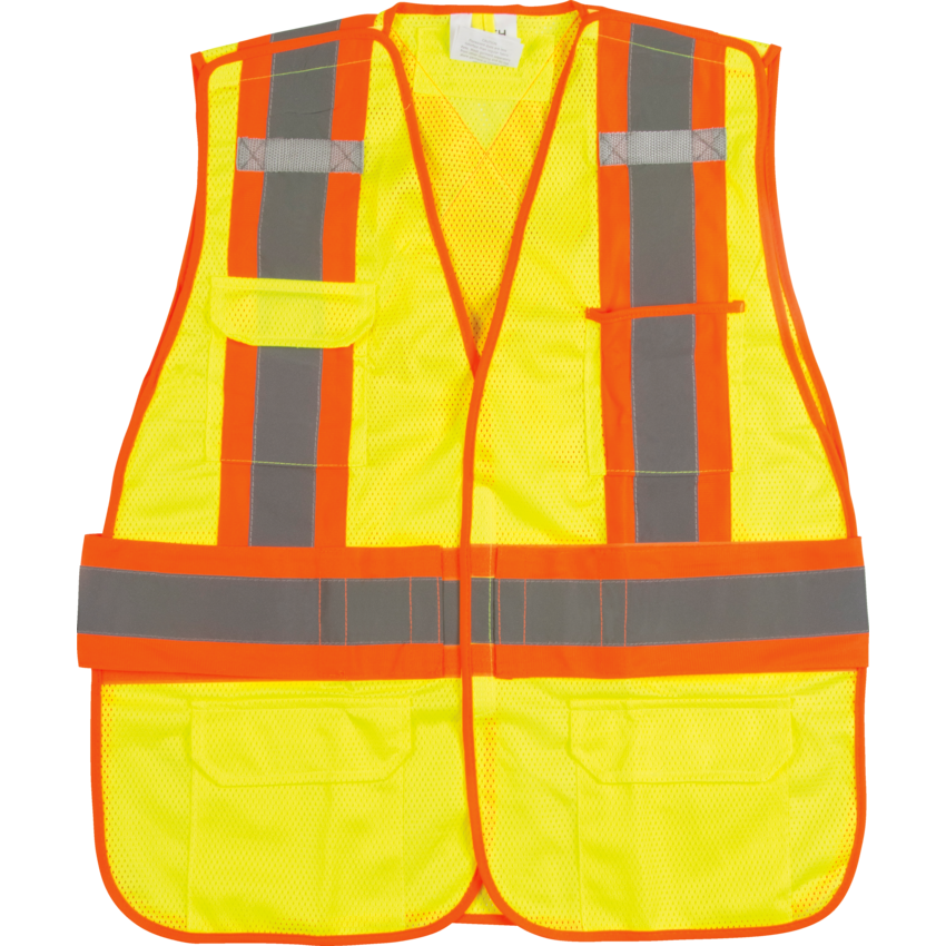 Zenith® High Visibility Surveyor Vest X-Large Lime Yellow