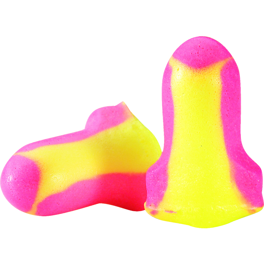 Laser Lite® Multi-colour Foam Ear Plugs Uncorded, Poly bag 200 pairs/box