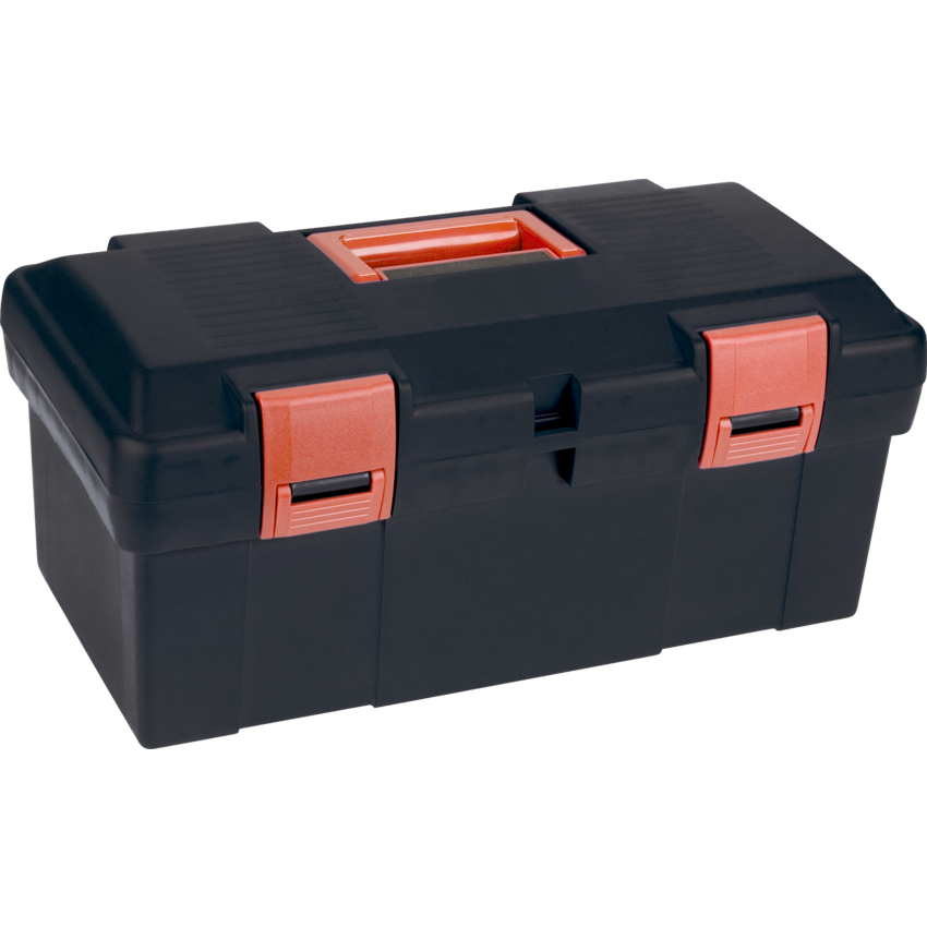 Aurora Tools® Plastic Tool Box 17-1/2” W x 9-1/2” D x 8” H Black