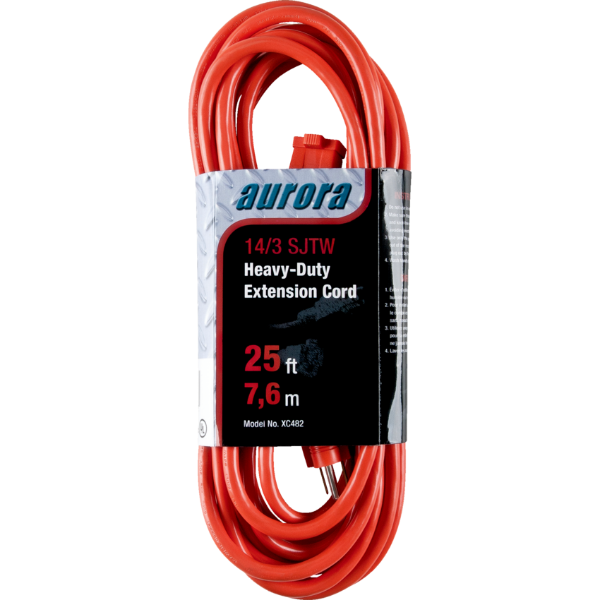 Aurora Tools® Outdoor Vinyl Extension Cord 25' Orange