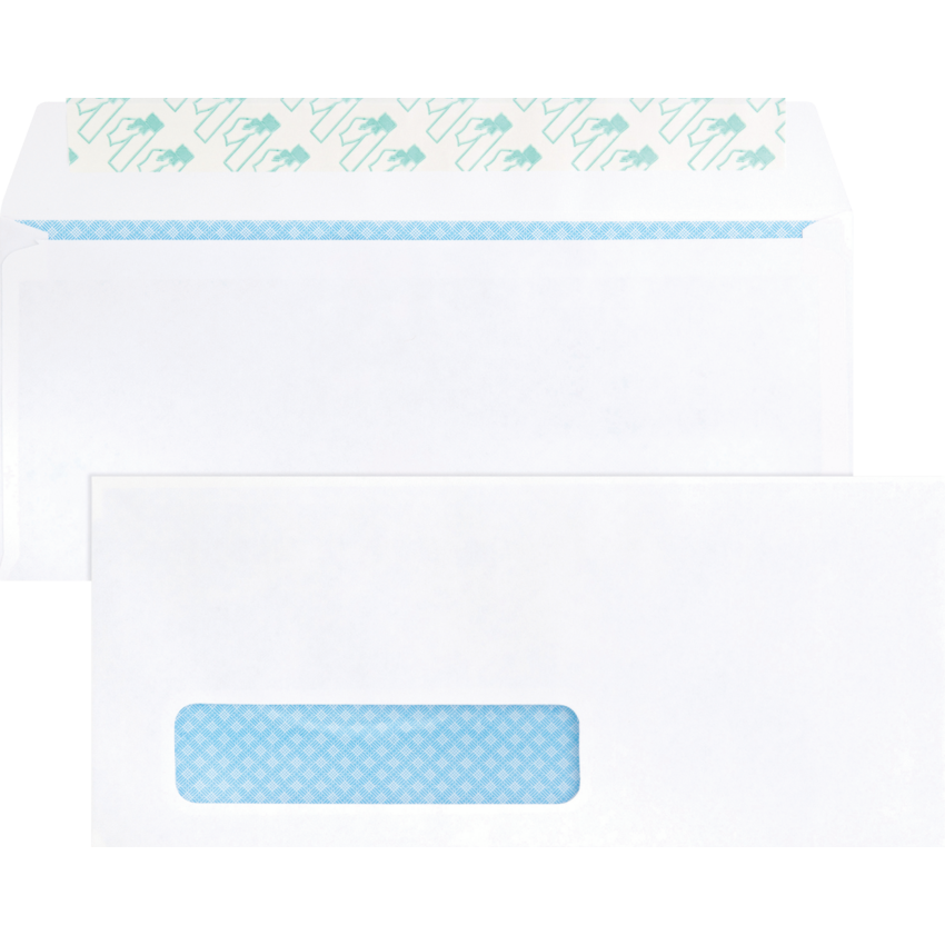 Business Source® Security Tint Window Envelopes #10 24 lb 4-1/8" x 9-1/2" Wove White 500/box