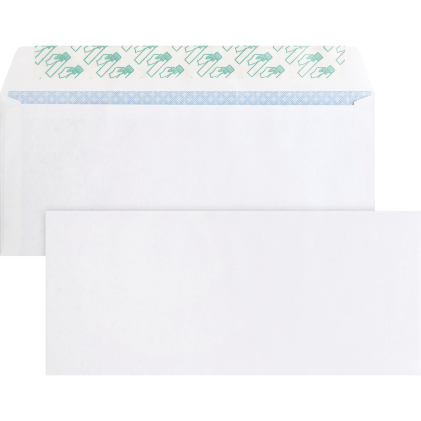 Business Source® Regular Tint Peel/Seal Envelopes #10 4-1/8" x 9-1/2" 24 lb White 500/box
