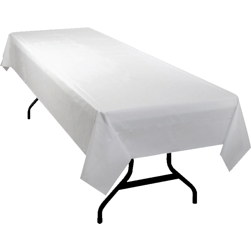 Genuine Joe Banquet Table Cover Roll White 300'