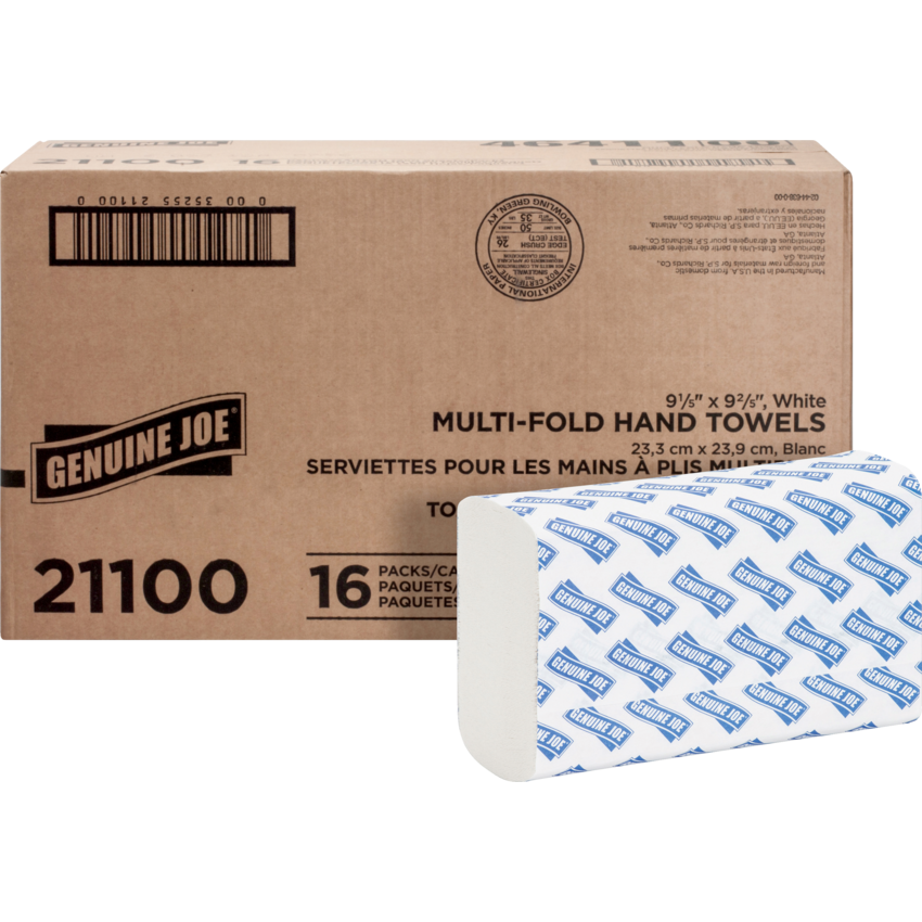 Genuine Joe Paper Towel Multi fold 250 sheets White