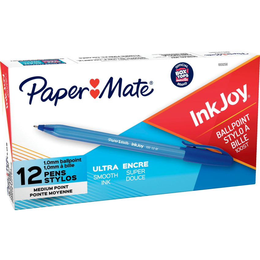 Paper Mate® InkJoy® 100 Ball Point Pens Medium Point Blue 12/box