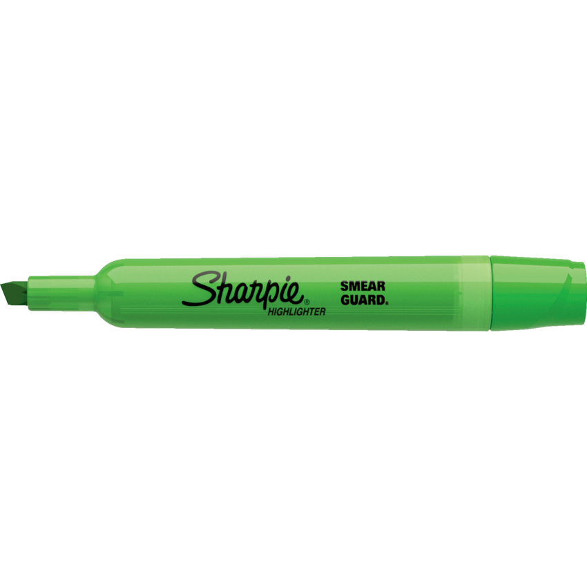 Sharpie® Tank Highlighters Chisel Tip Fluorescent Green 12/box