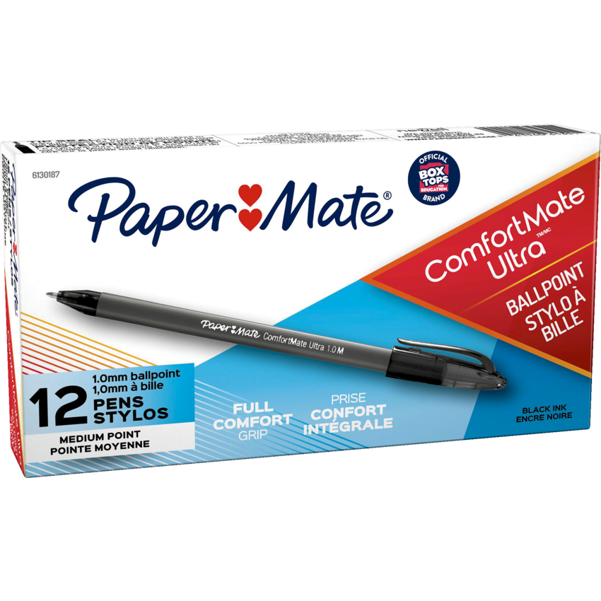 Paper Mate® ComfortMate® Ultra Stick Pens Medium Point Black 12/box