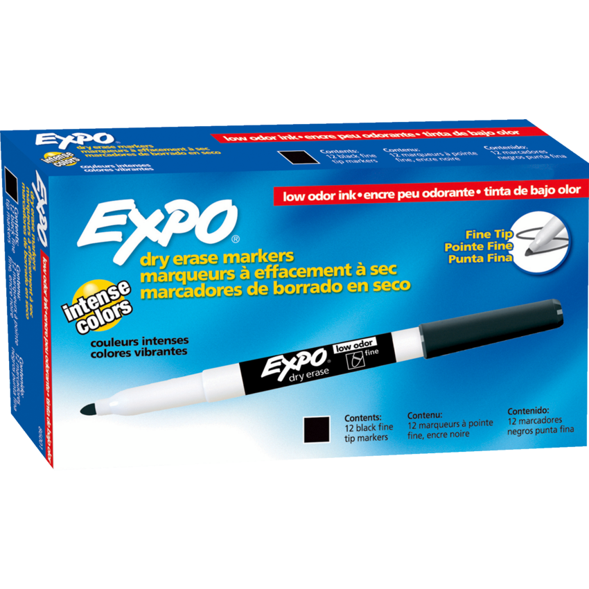Expo® Low Odour Dry Erase Marker Fine Black