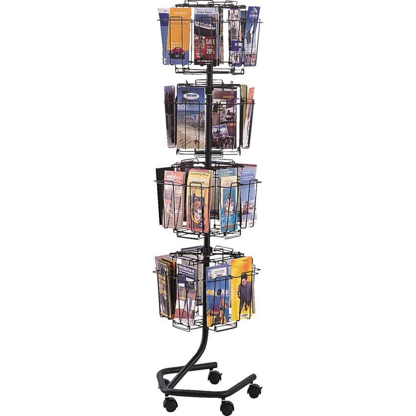 Safco® Rotary Brochure Display Pamphlet Size 32 Compartments