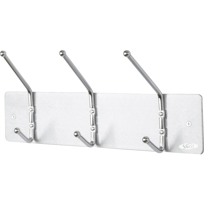 Safco® Wall Hooks 3 Hooks Chrome