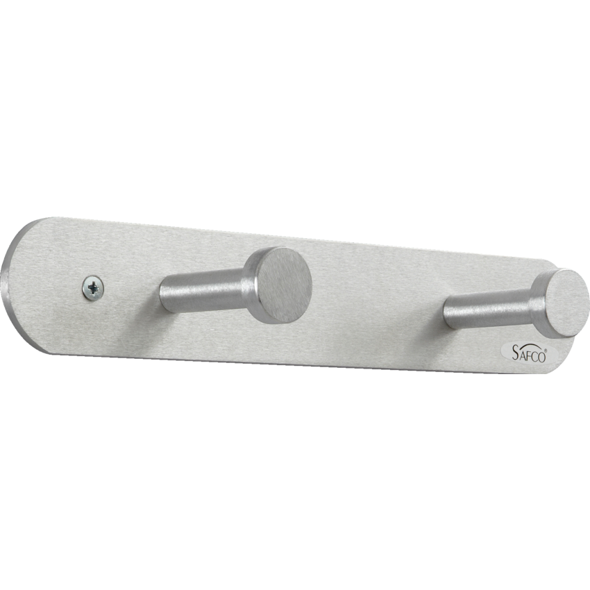Safco® Nail Head Coat Hook 2-Hook Satin Aluminum