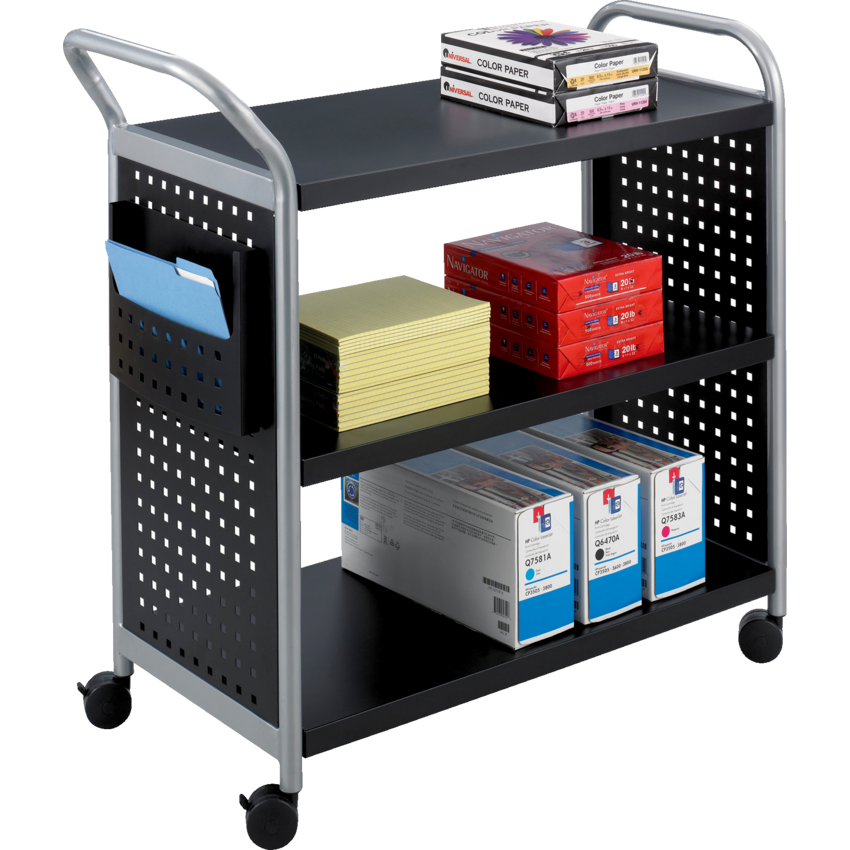 Safco® Scoot™ Utility Cart 18"W x 31"D x 38"H Black