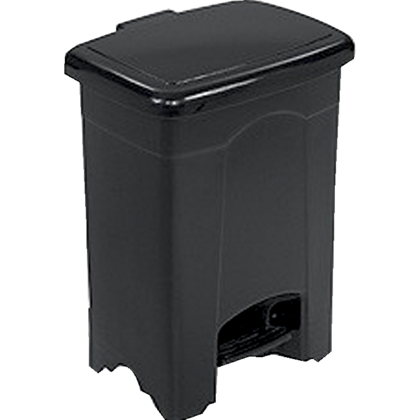 Safco® Plastic Step-On Receptacle Black