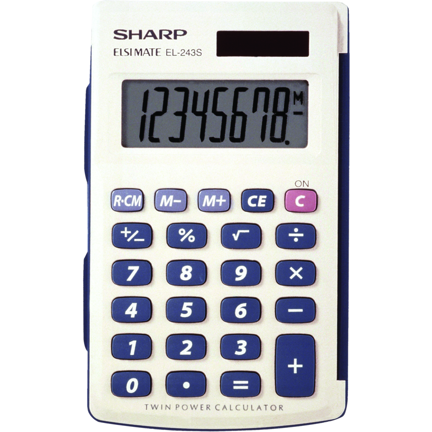 Sharp Handheld Calculator with Hard Case