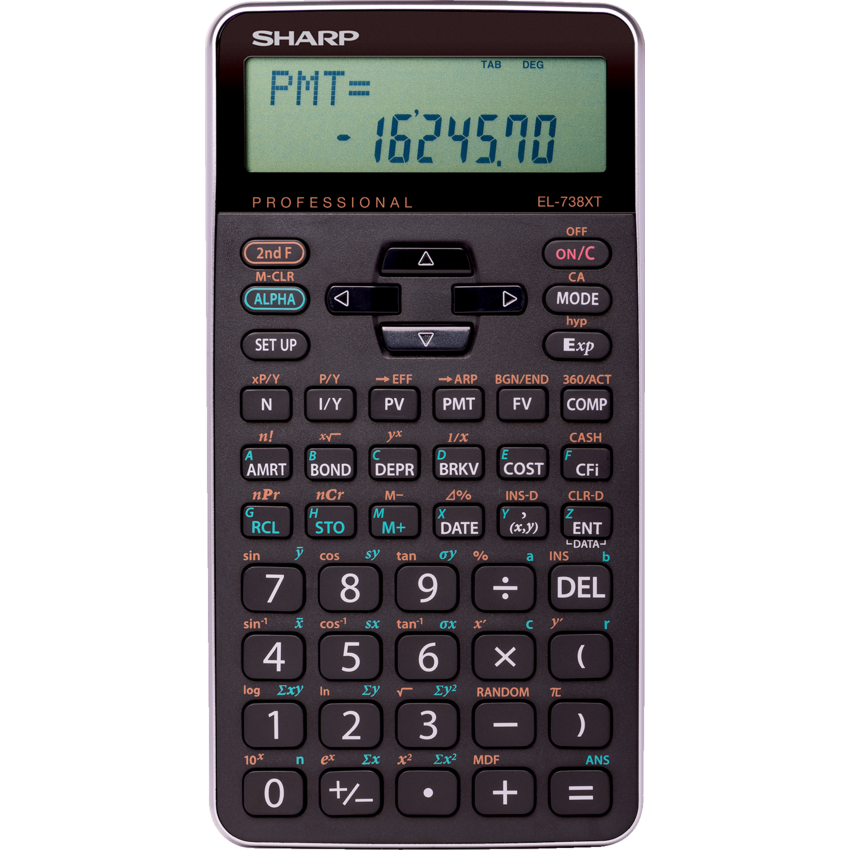 Sharp EL738XTB Financial Calculator