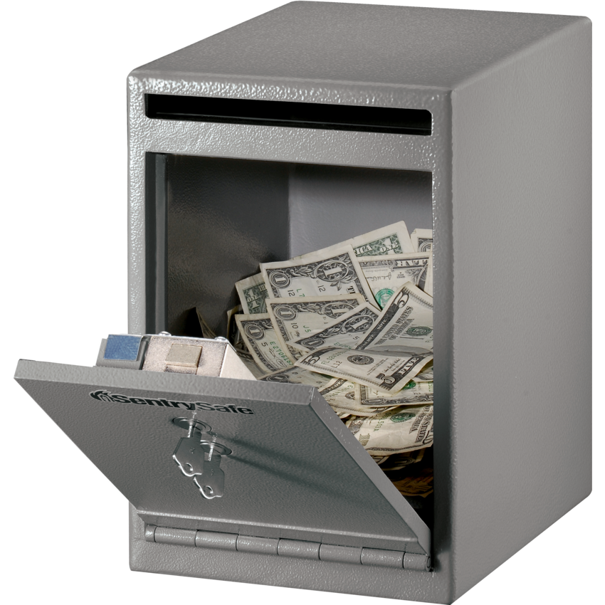Sentry®Safe Under Counter Drop Slot Depository Security Safe Grey