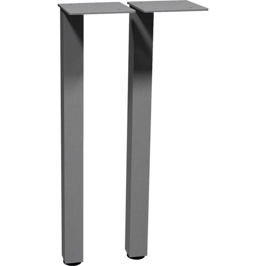 HDL® Metal Base Square Offset Leg 28" Silver