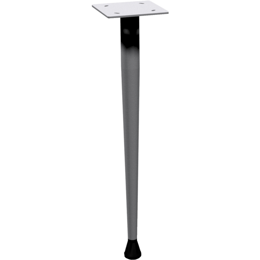 HDL® Metal Base Taper Leg 28" Silver