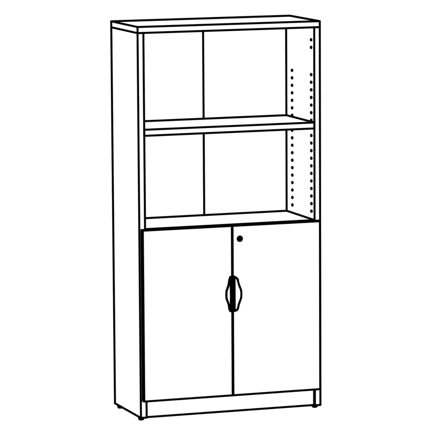 HDL® Innovations Bookcase 4-Shelf  32"W x 14"D x 66"H Evening Zen