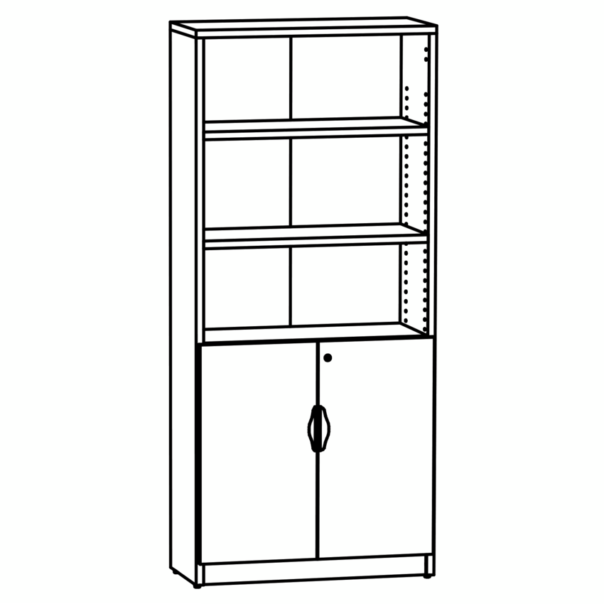HDL® Innovations Bookcase 5-Shelf  32"W x 14"D x 72"H Evening Zen