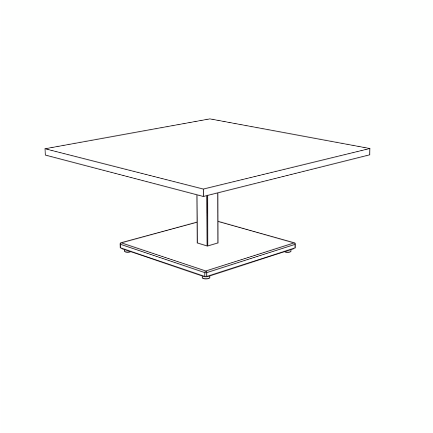 HDL® Innovations Coffee Table Square Grey Dusk finish