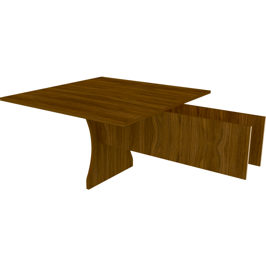 HDL® Innovations Series Boardroom Table 48" Extension Black Walnut