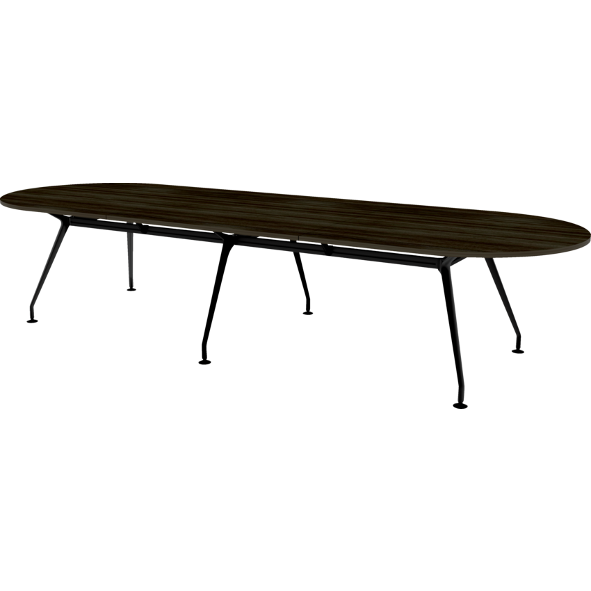 HDL® Innovations Upscale Meeting Table Racetrack 12 people Grey Dusk/Black