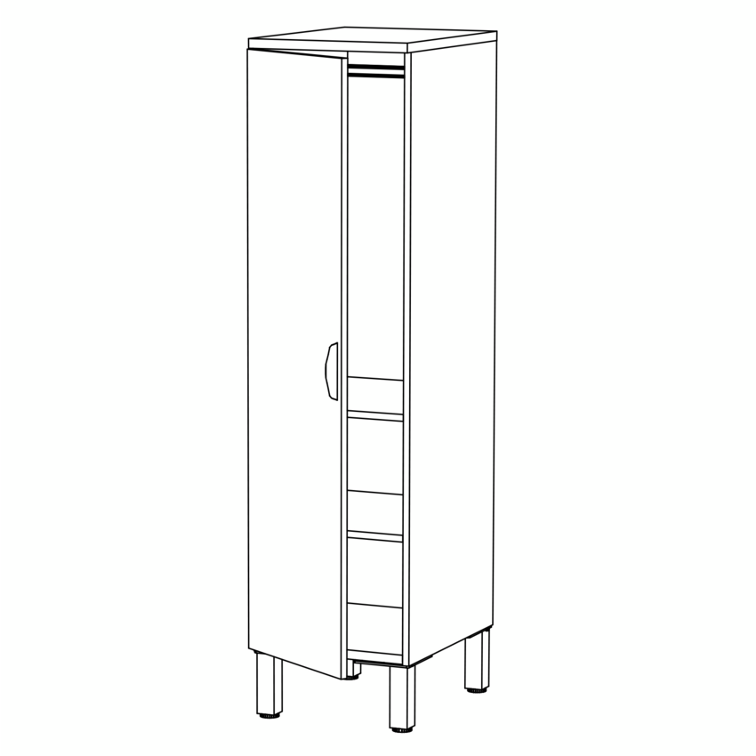 HDL® Levels Series Tiered Workstations Wardrobe Storage Black Walnut