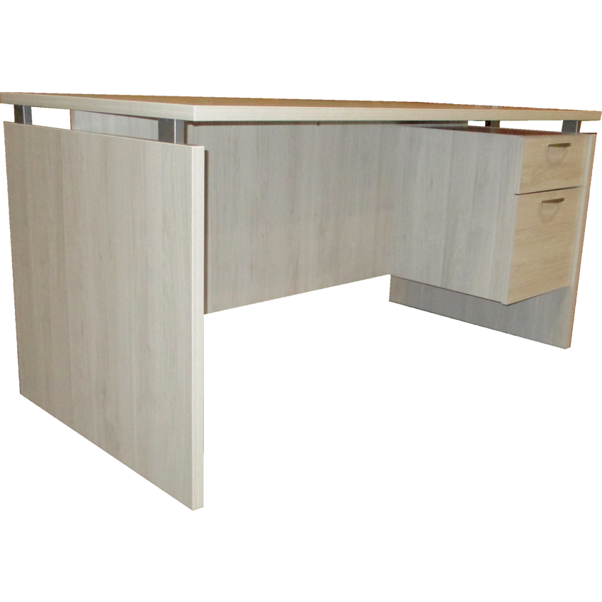 Star SOHO Series Mira Single Pedestal Desk 60"W x 30"D x 30"H Winter Wood