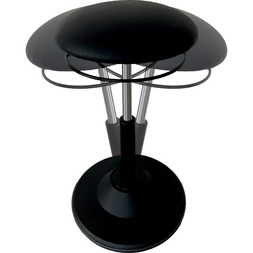 HDL® Pluto Wobbly Stool 24-1/2’’-34-1/4’’H Black