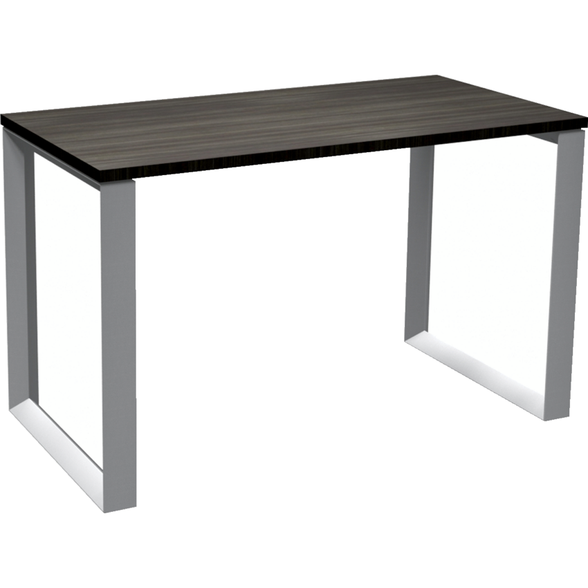 HDL® Soho Table Desk with Loop Legs 48"W x 24"D Grey Dusk\Silver