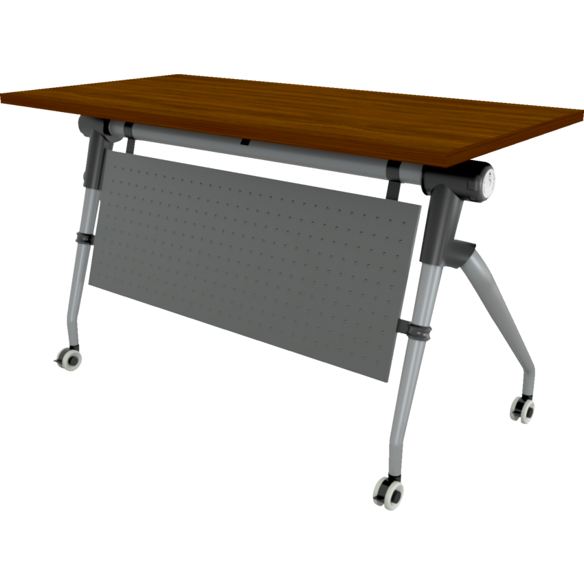 HDL® Tucana Elite Flip-Top Training Table 24"W x 48"D x 29-1/2"H Black Walnut