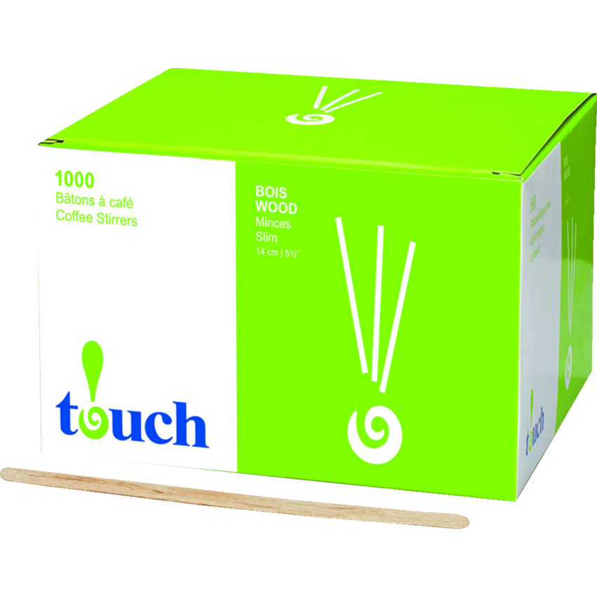 Touch Wooden Stir Sticks 5-1/2" 1,000/box