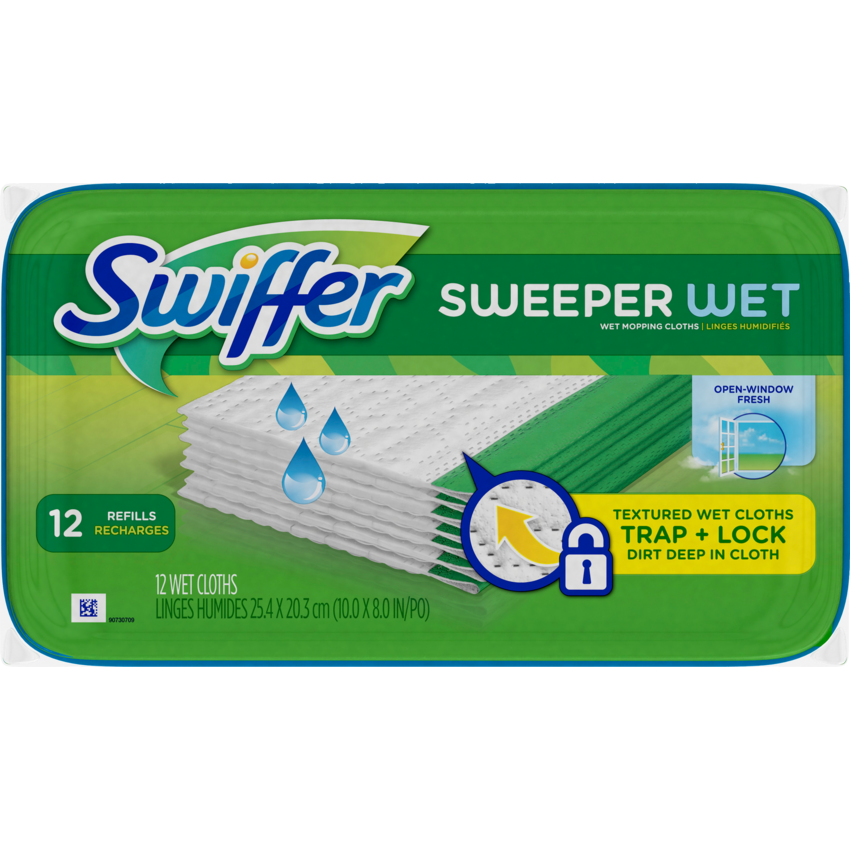 Swiffer® Sweeper Refills Wet Cloths 12/pkg