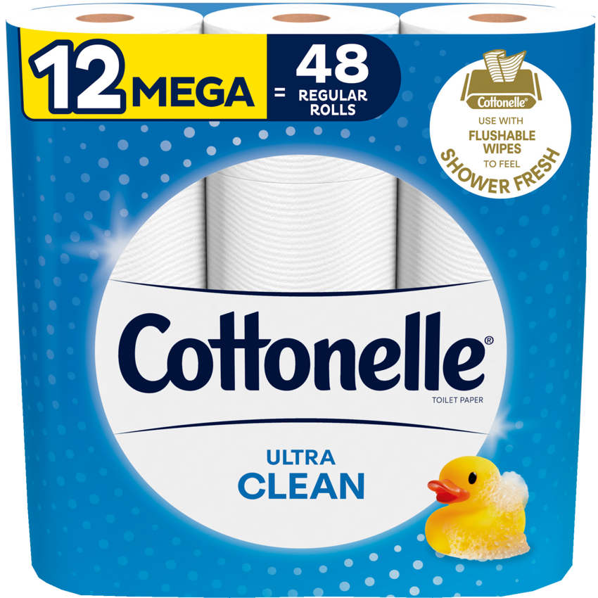 Cottonelle® Ultra Clean™ Bathroom Tissue White 12/pkg