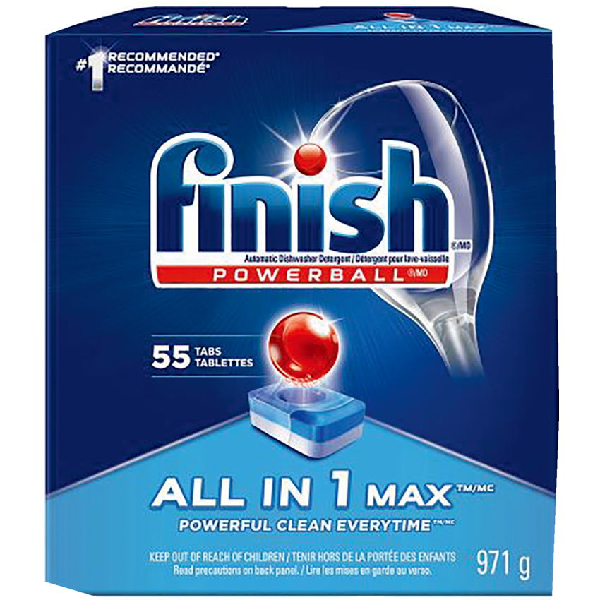Finish® Powerball® All in 1 ™ Dishwasher Tabs 55/box