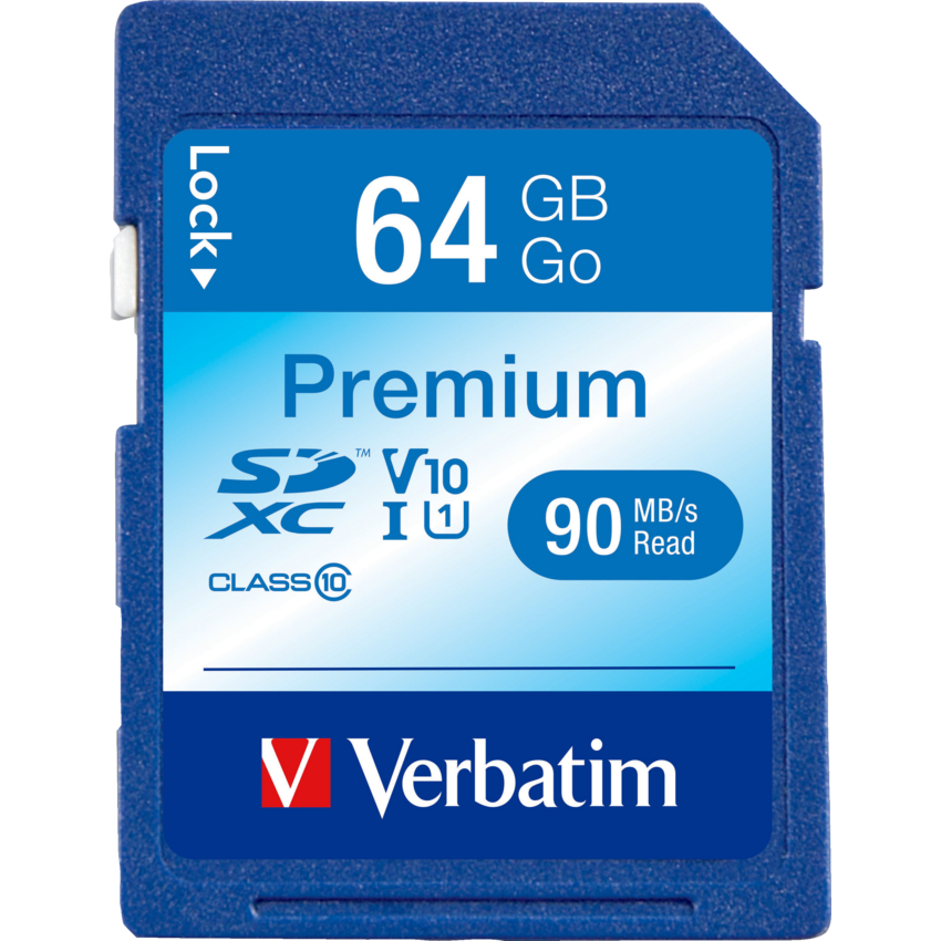 Verbatim® Premium SDXC Card Class 10 64GB