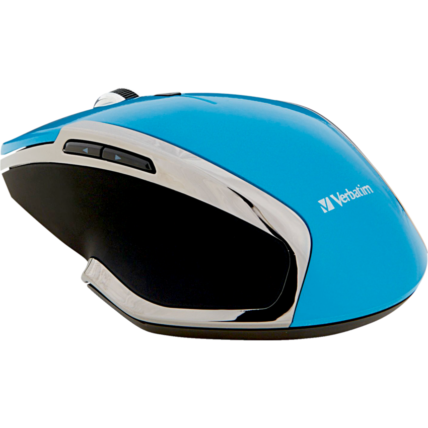 Verbatim® Wireless Notebook 6-Button Deluxe Blue LED Mouse Blue