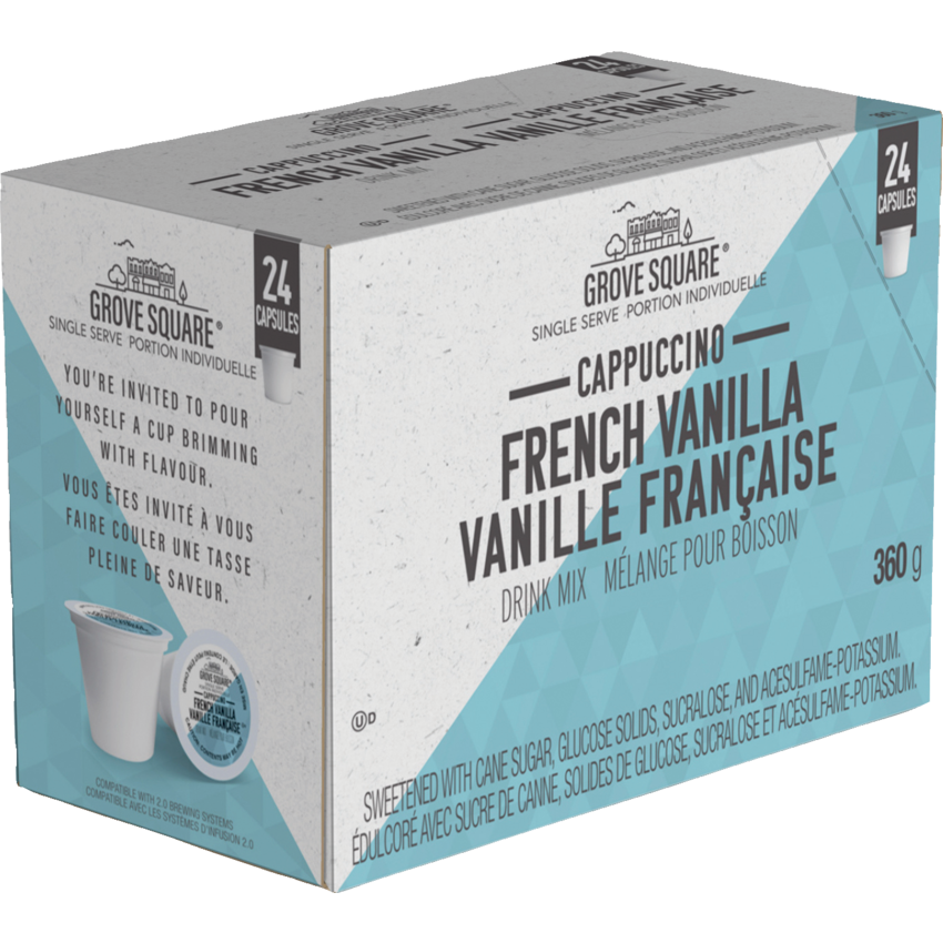 Grove Square™ Single Cup Cappuccino Mix French Vanilla 24/box
