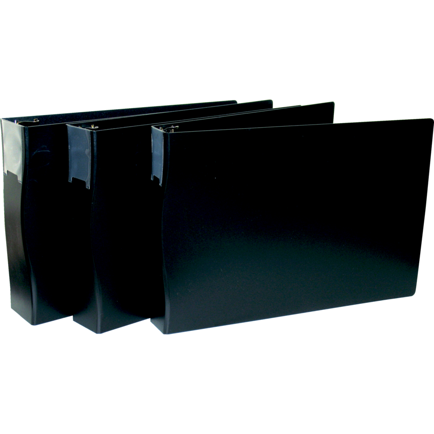 VLB Duraply Large Format D-Ring Binder 11" x 17", 1" Black